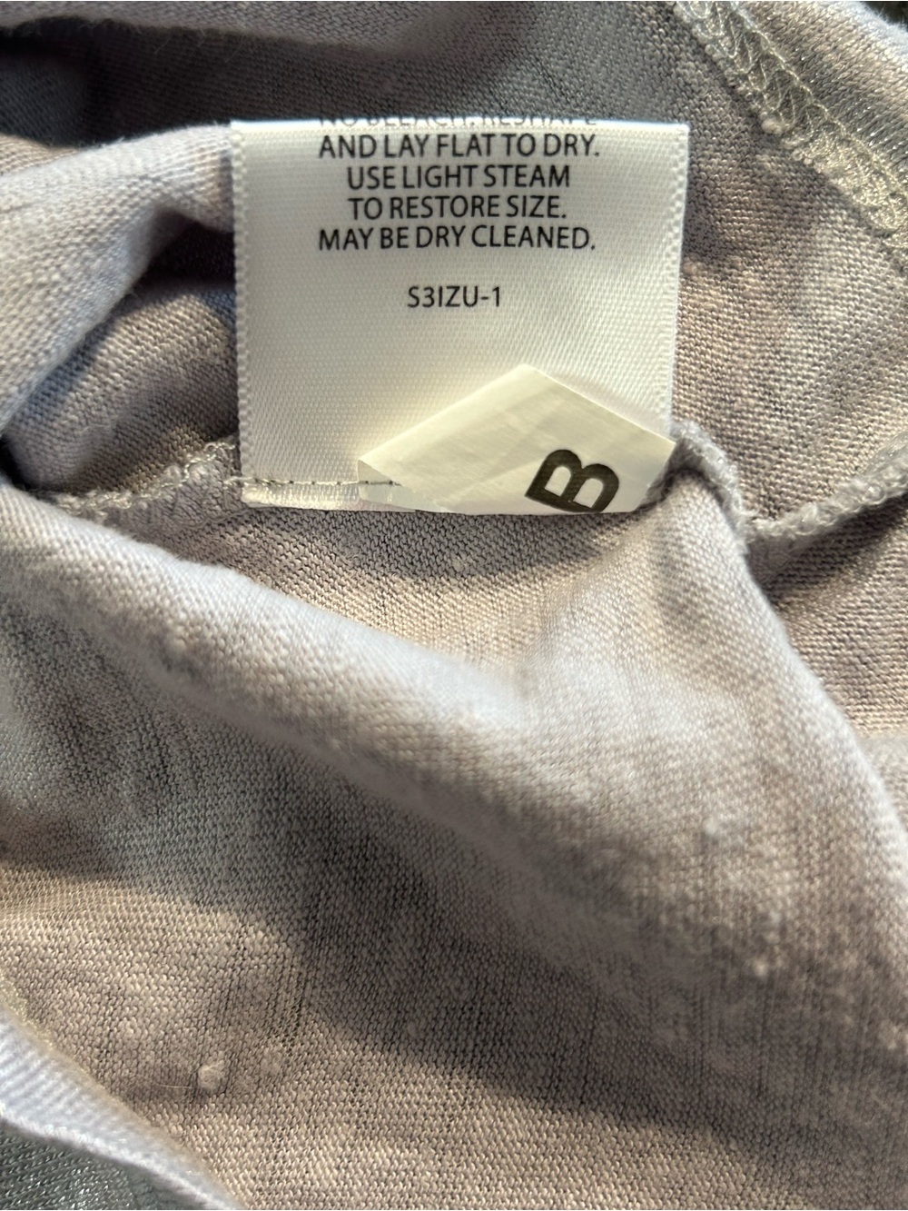 Eileen Fisher 100% Linen Metallic Scoop Neck Tank Top Size M Silver Shimmer - Picture 5 of 5
